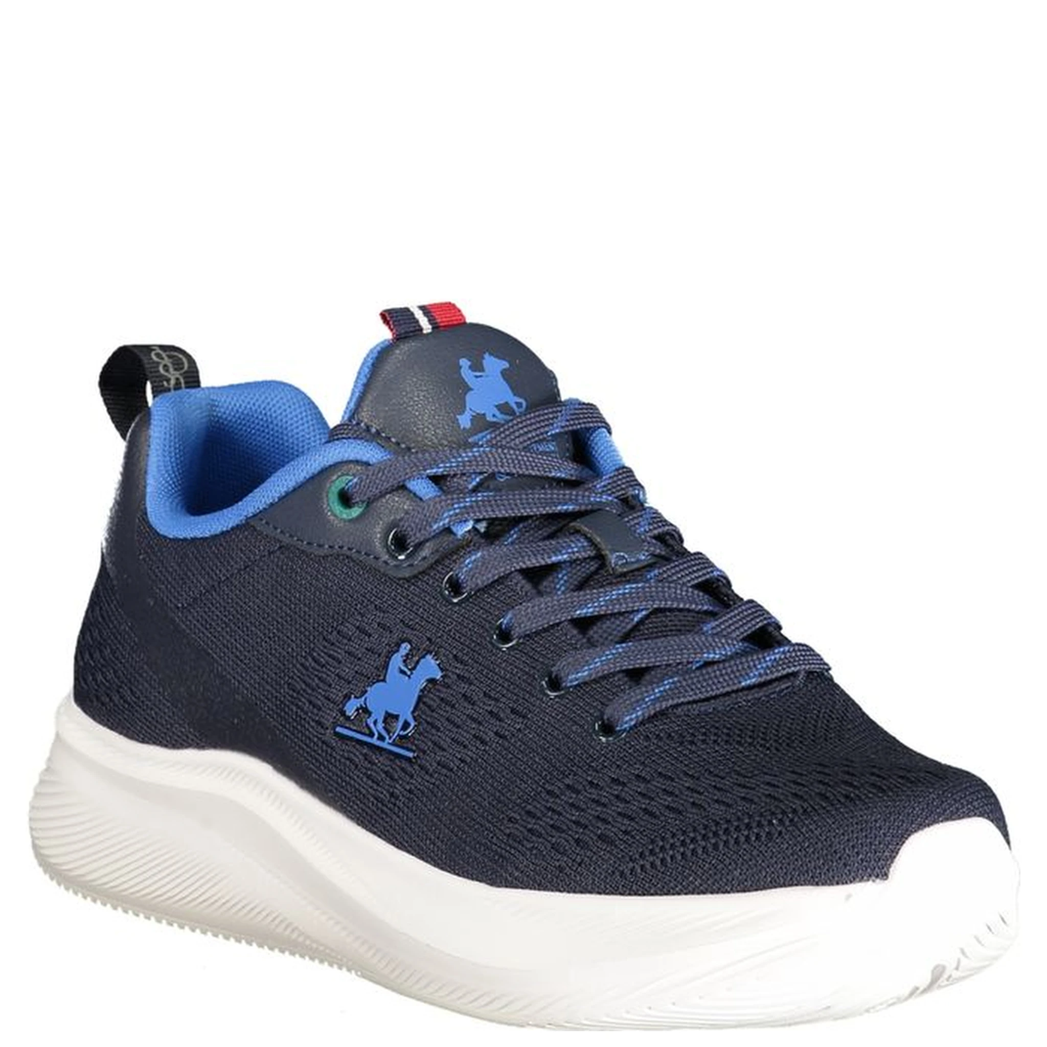 Blue Polyester Athletic Sneakers