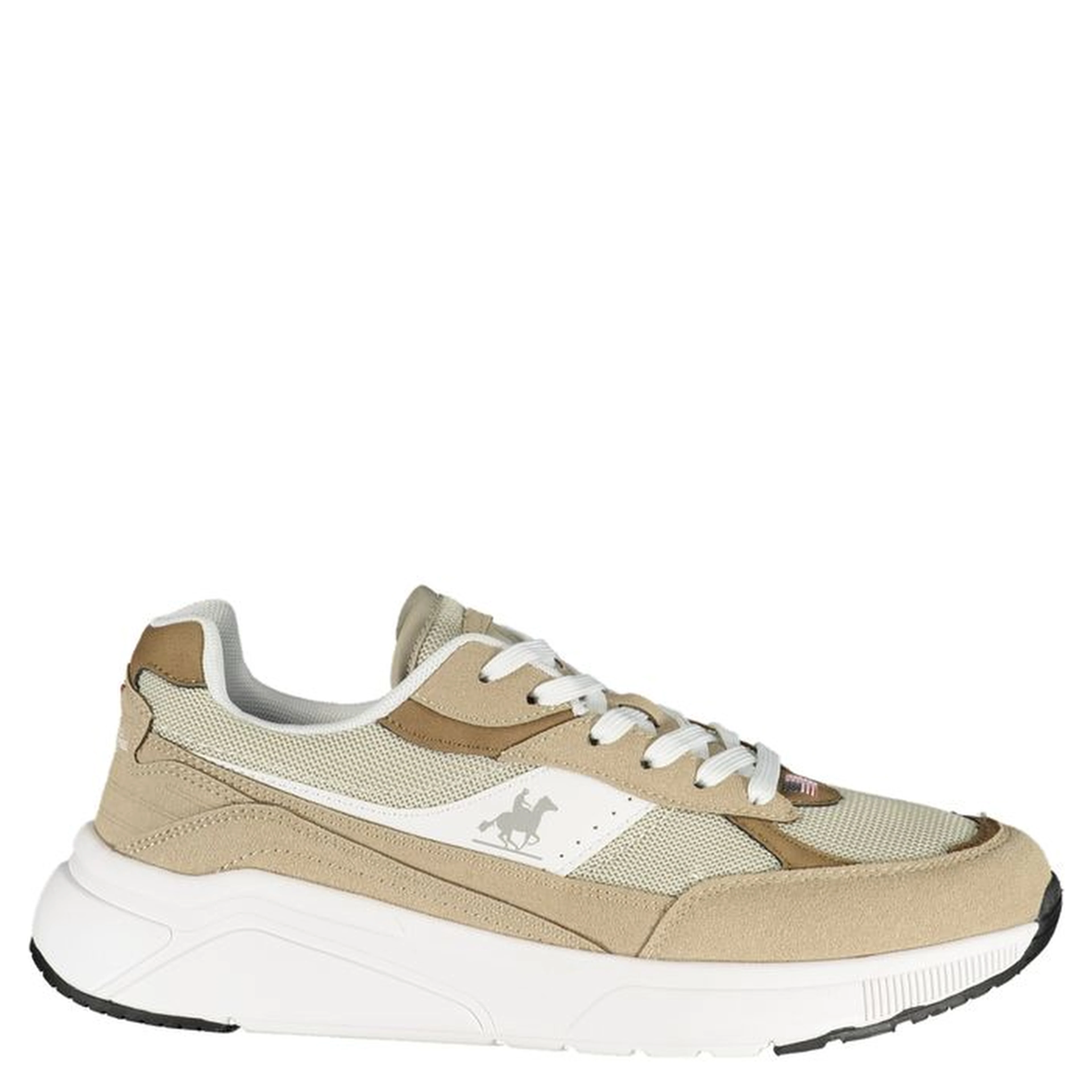 Beige Polyester Athletic Sneakers