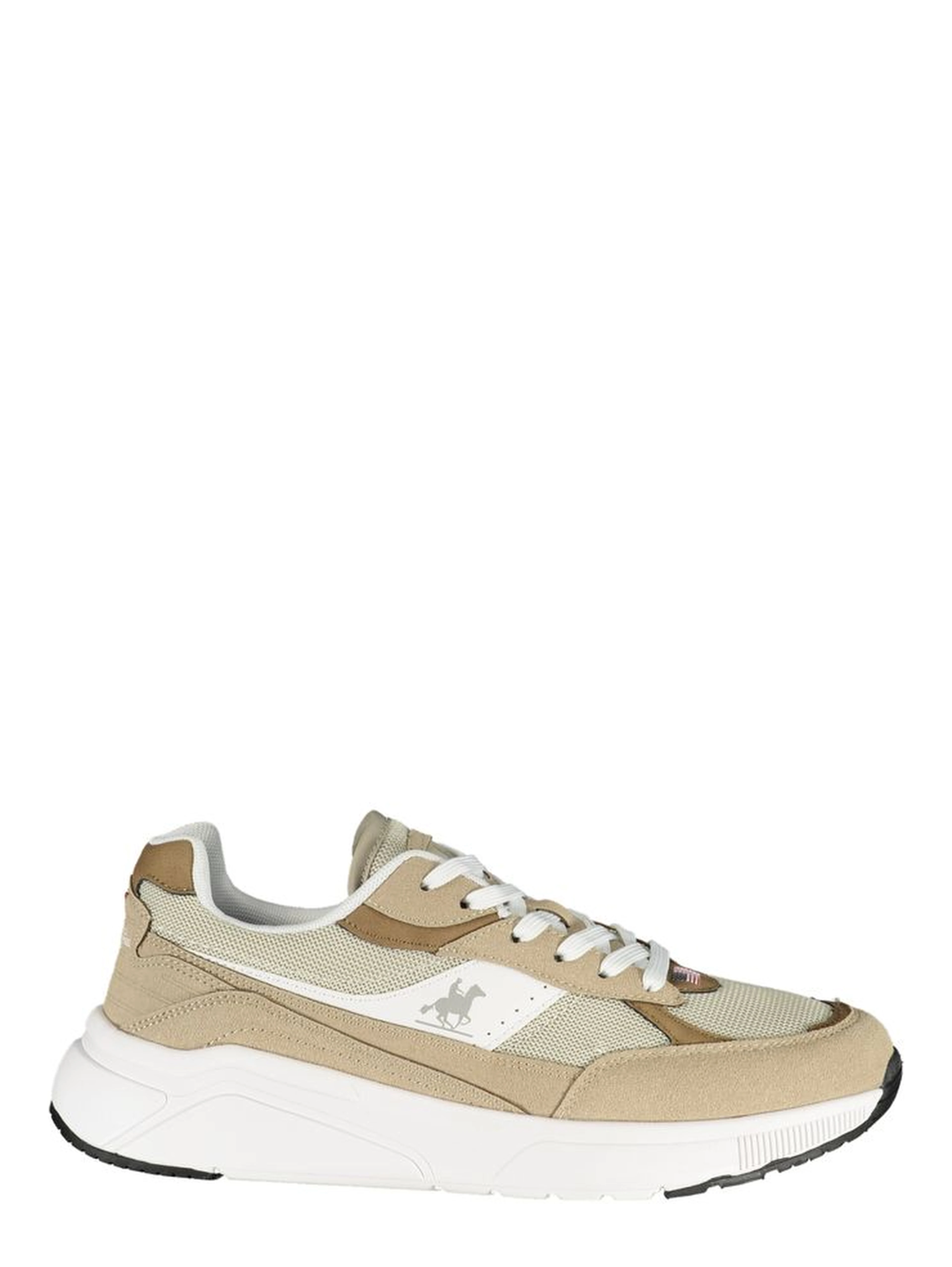Beige Polyester Athletic Sneakers