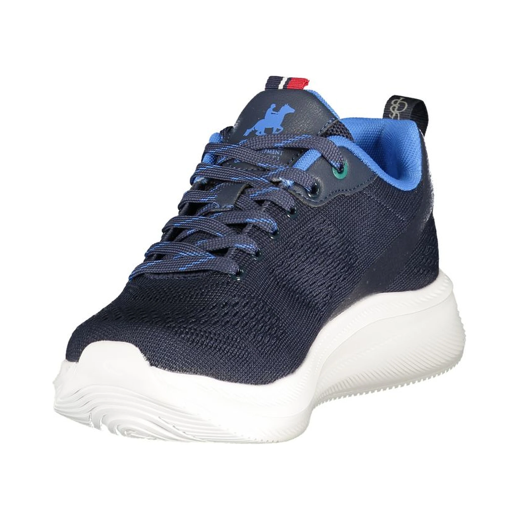 Blue Polyester Athletic Sneakers