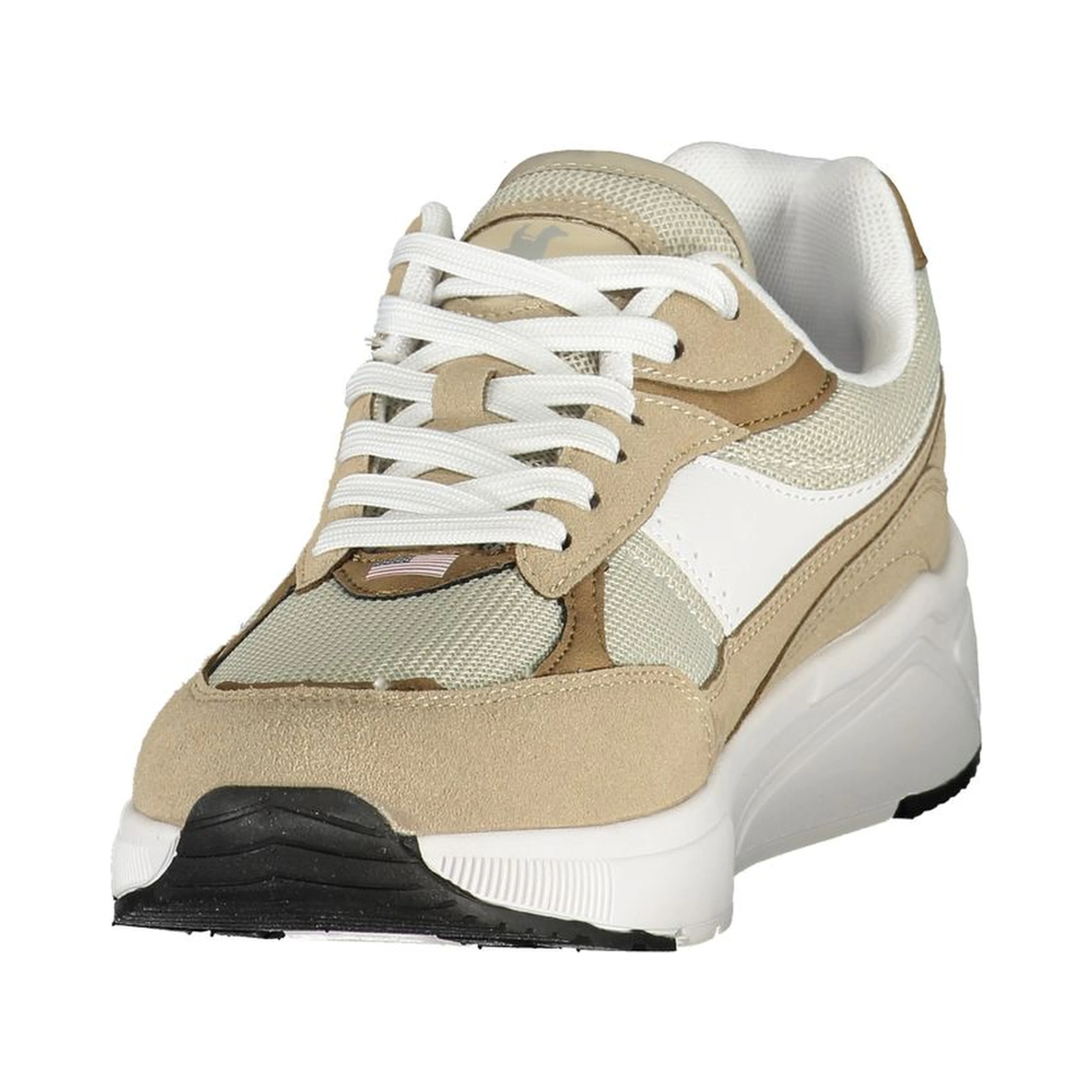 Beige Polyester Athletic Sneakers
