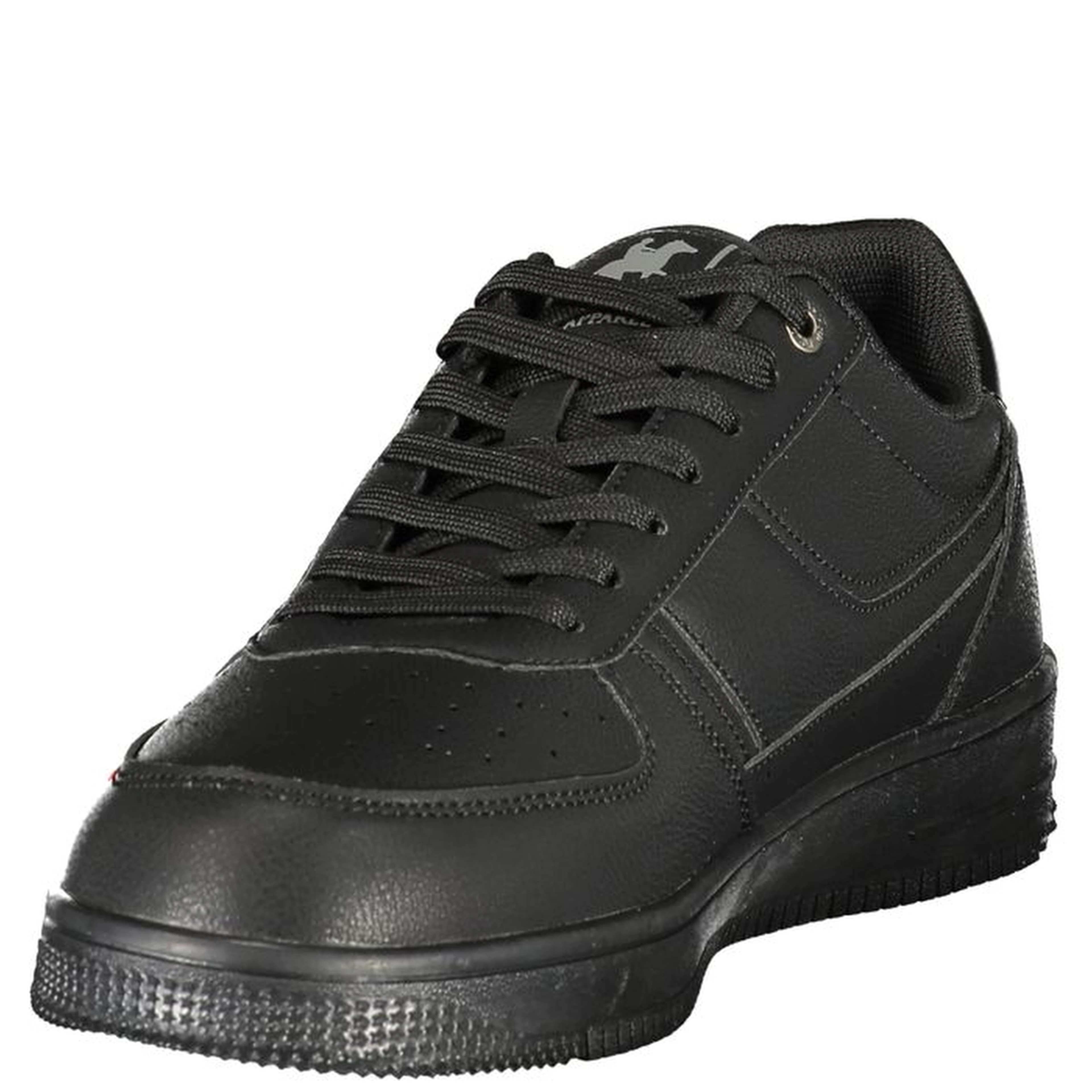Black Polyester Athletic Sneakers