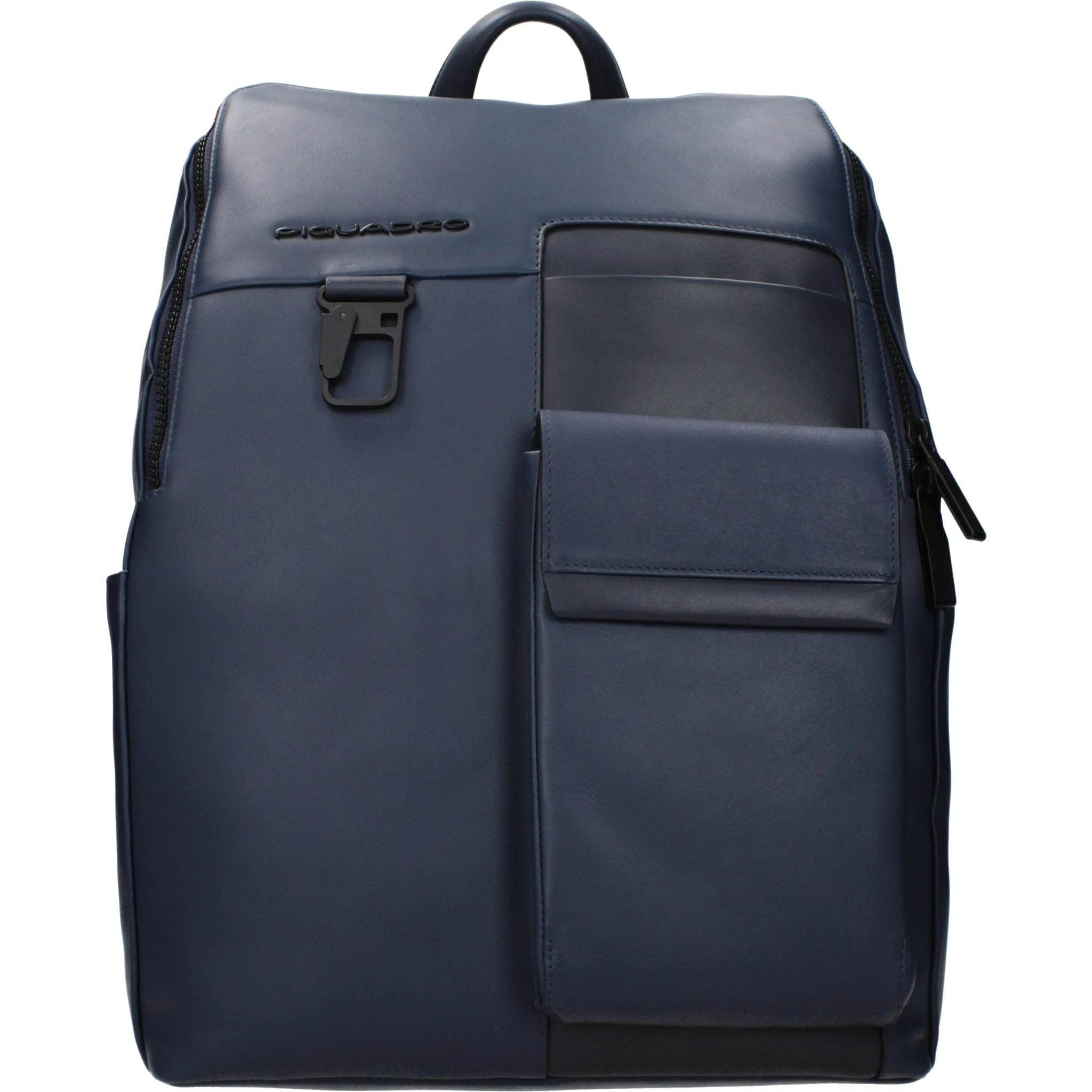 Blue Leather Backpack