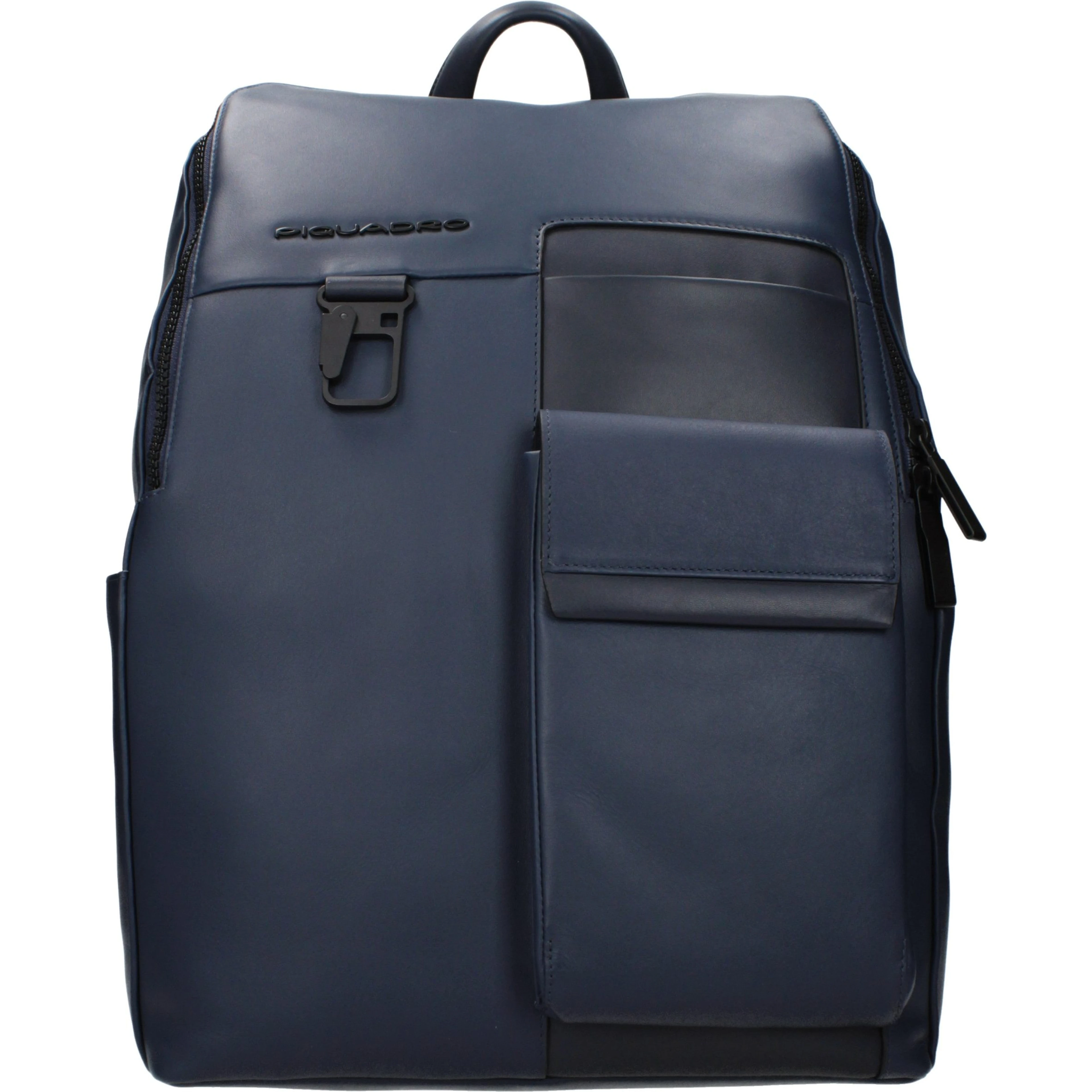Blue Leather Backpack