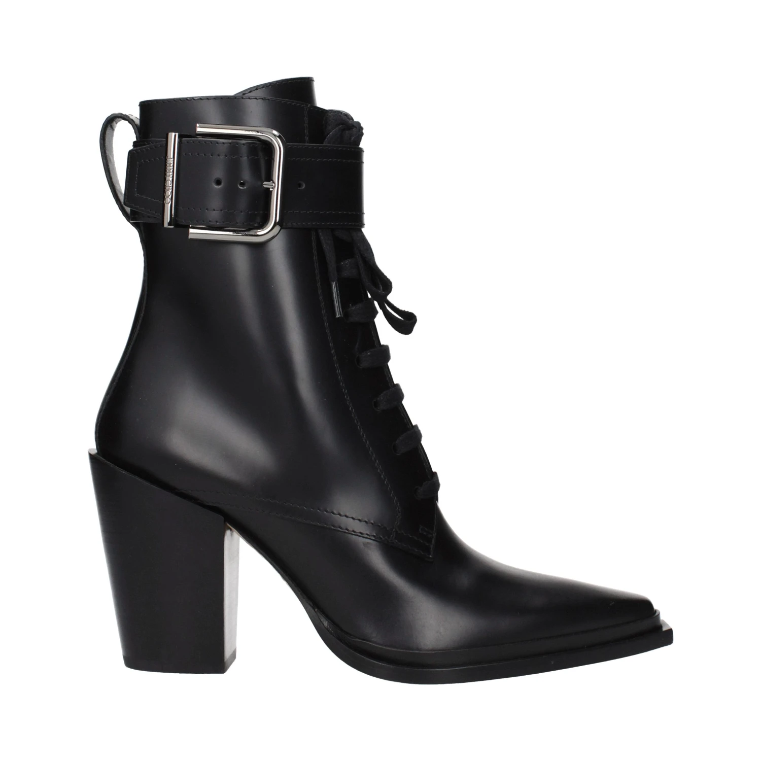 Black Leather Ankle Boots