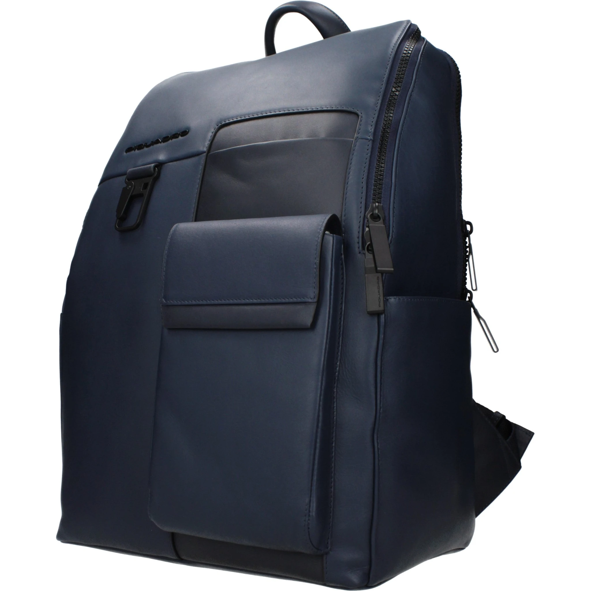 Blue Leather Backpack