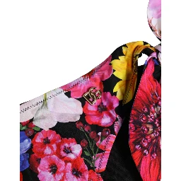 Black Floral Print Swimsuit Bikini Bottom Swimwear