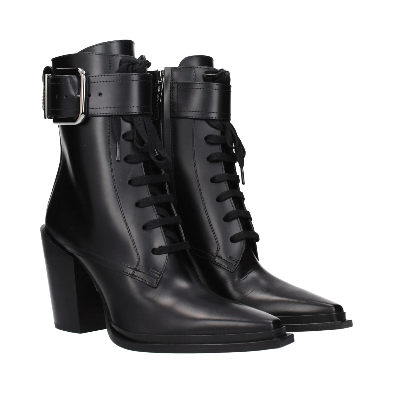 Black Leather Ankle Boots