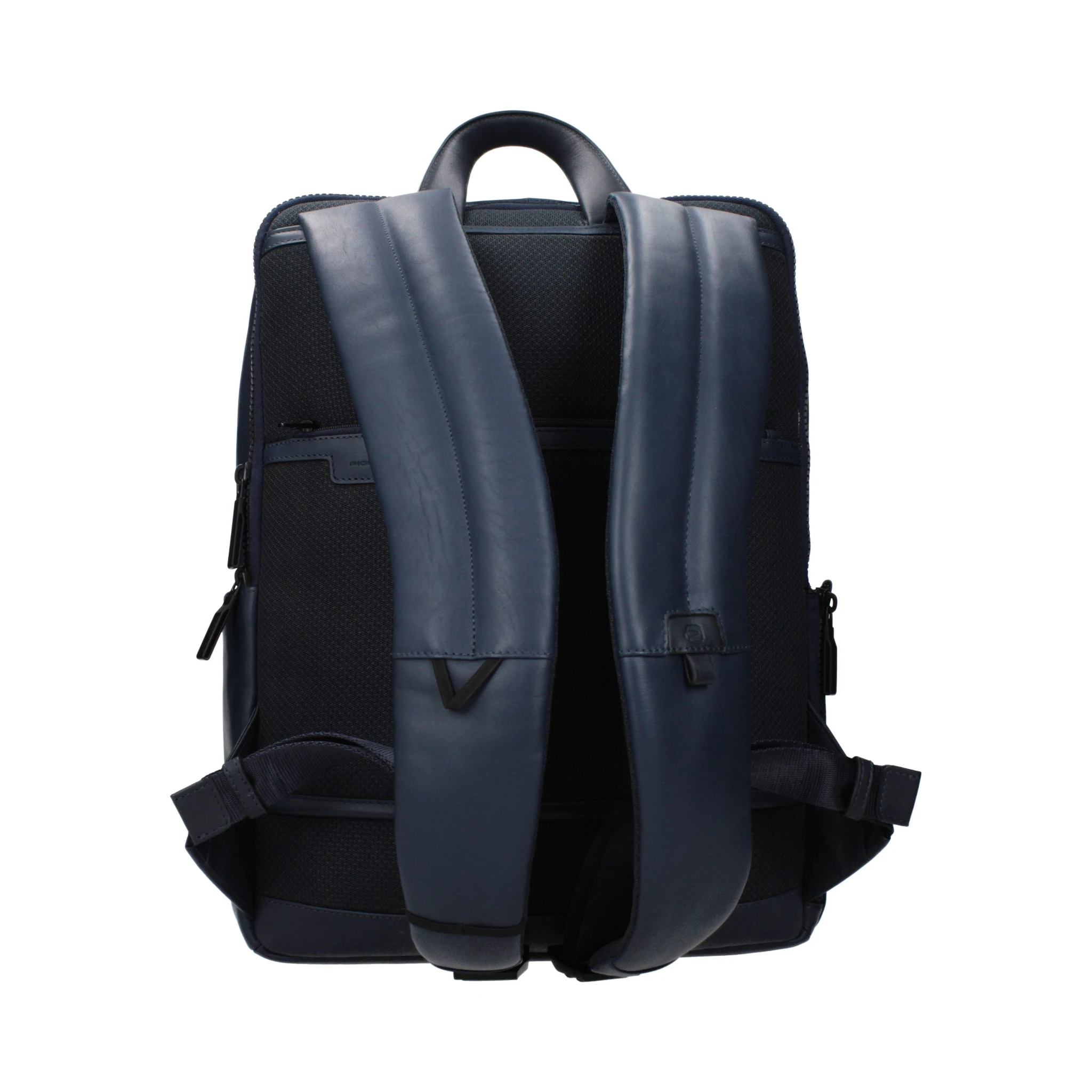 Blue Leather Backpack