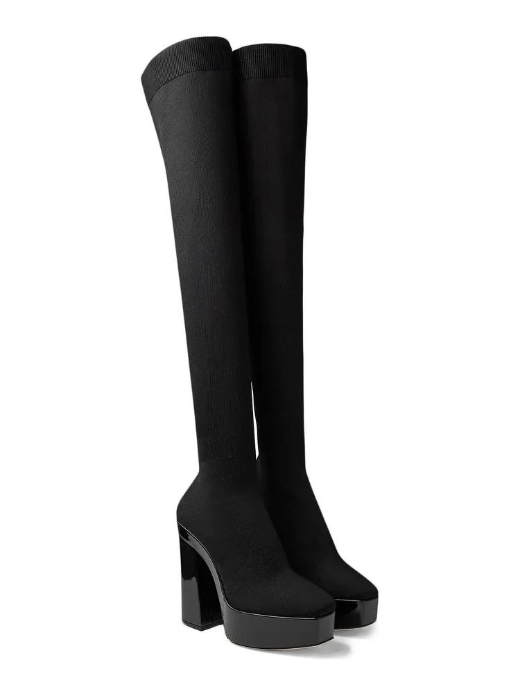 Black Fabric Over The Knee alternative