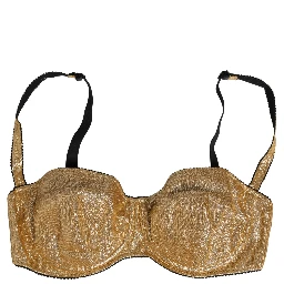 Gold Semi-Pad Underwire Balconette Bra Underwear