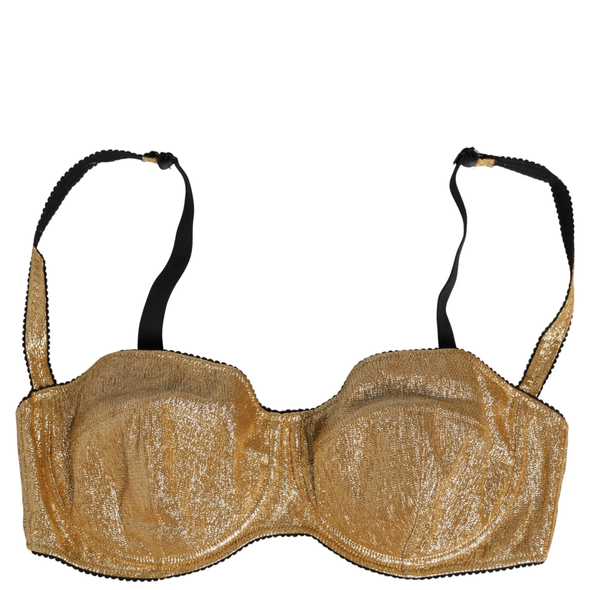 Gold Semi-Pad Underwire Balconette Bra Underwear
