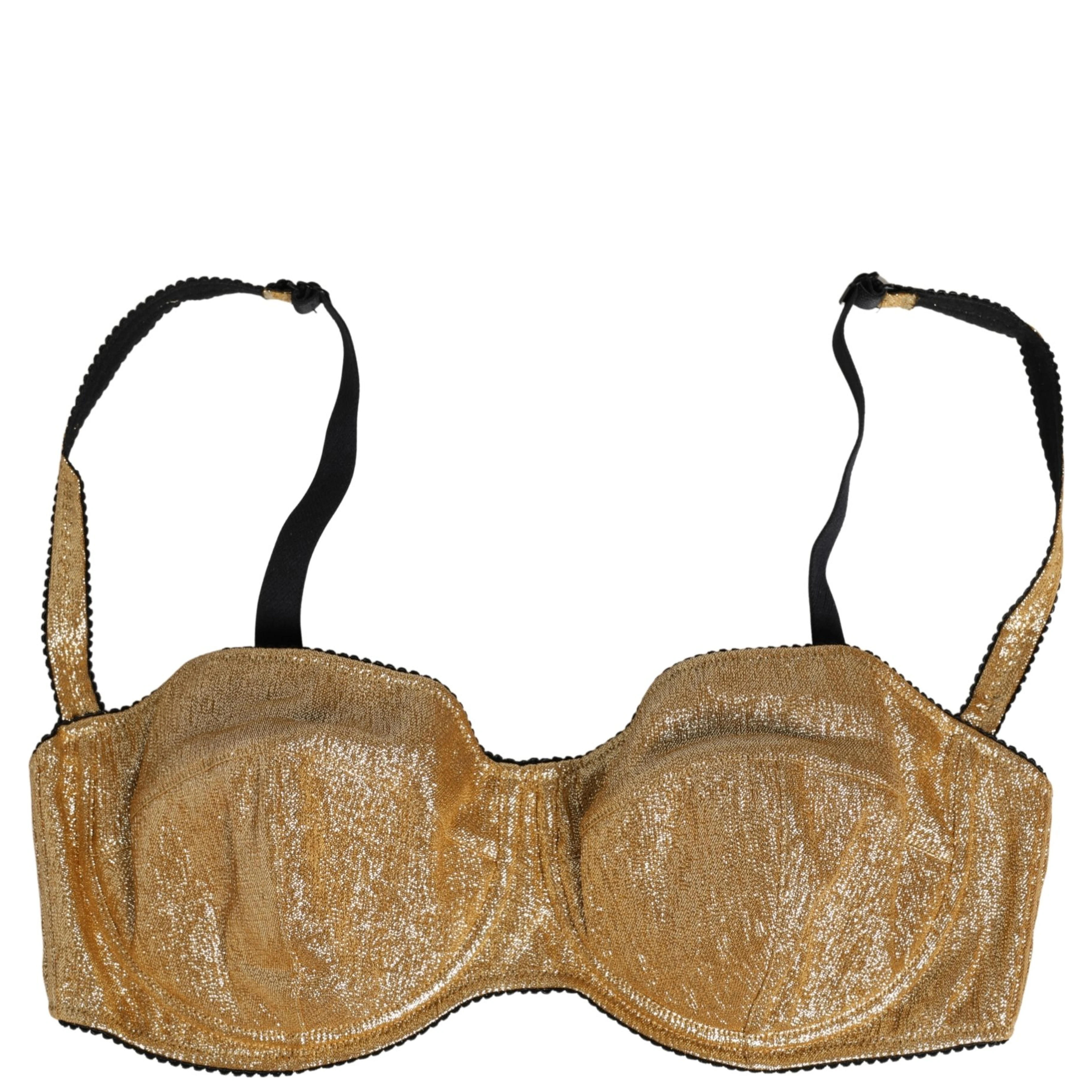 Gold Semi-Pad Underwire Balconette Bra Underwear