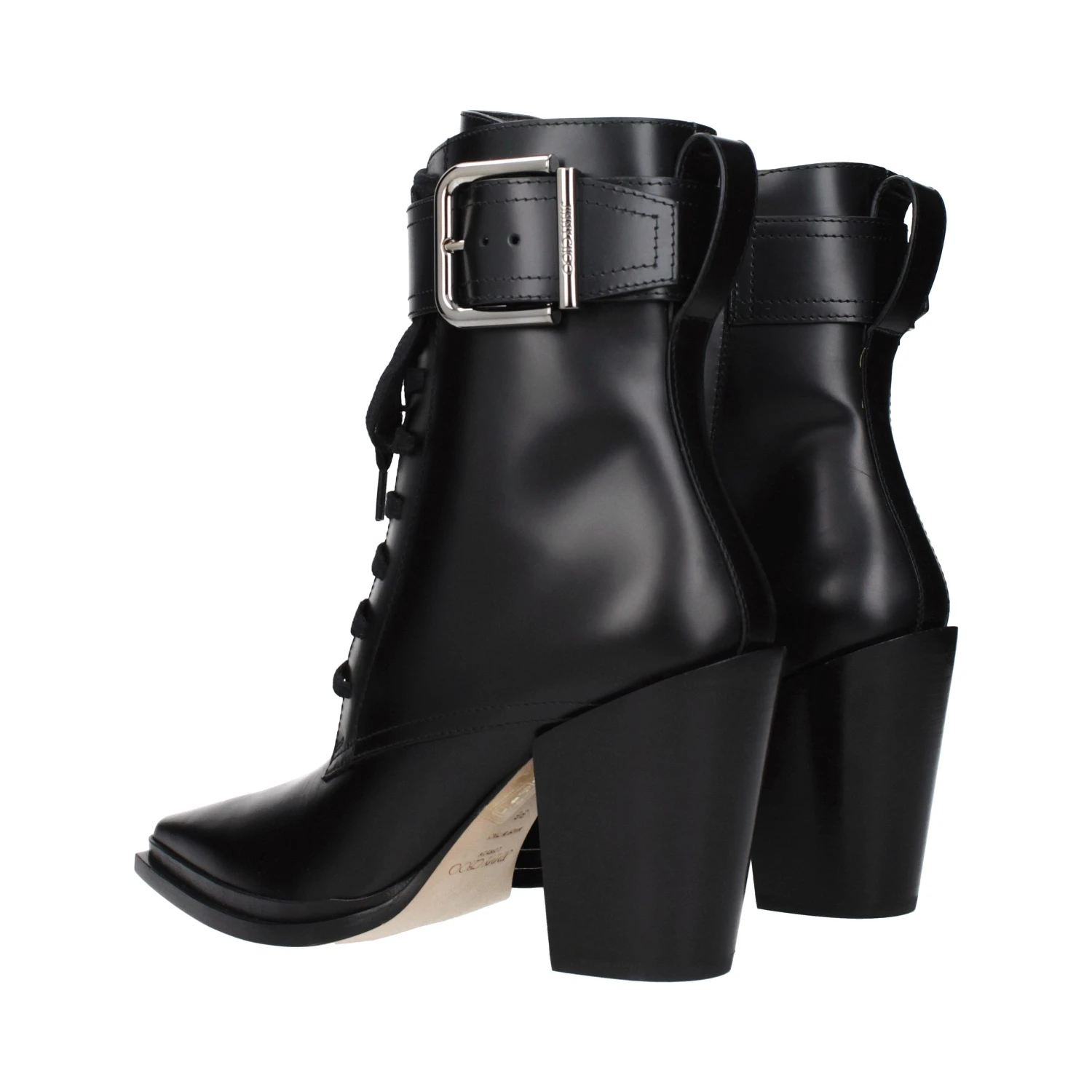 Black Leather Ankle Boots