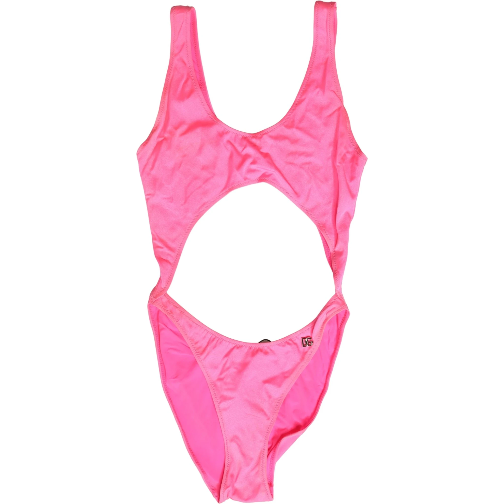 Pink Cut-Out High Leg One Piece Swimsuit Swimwear