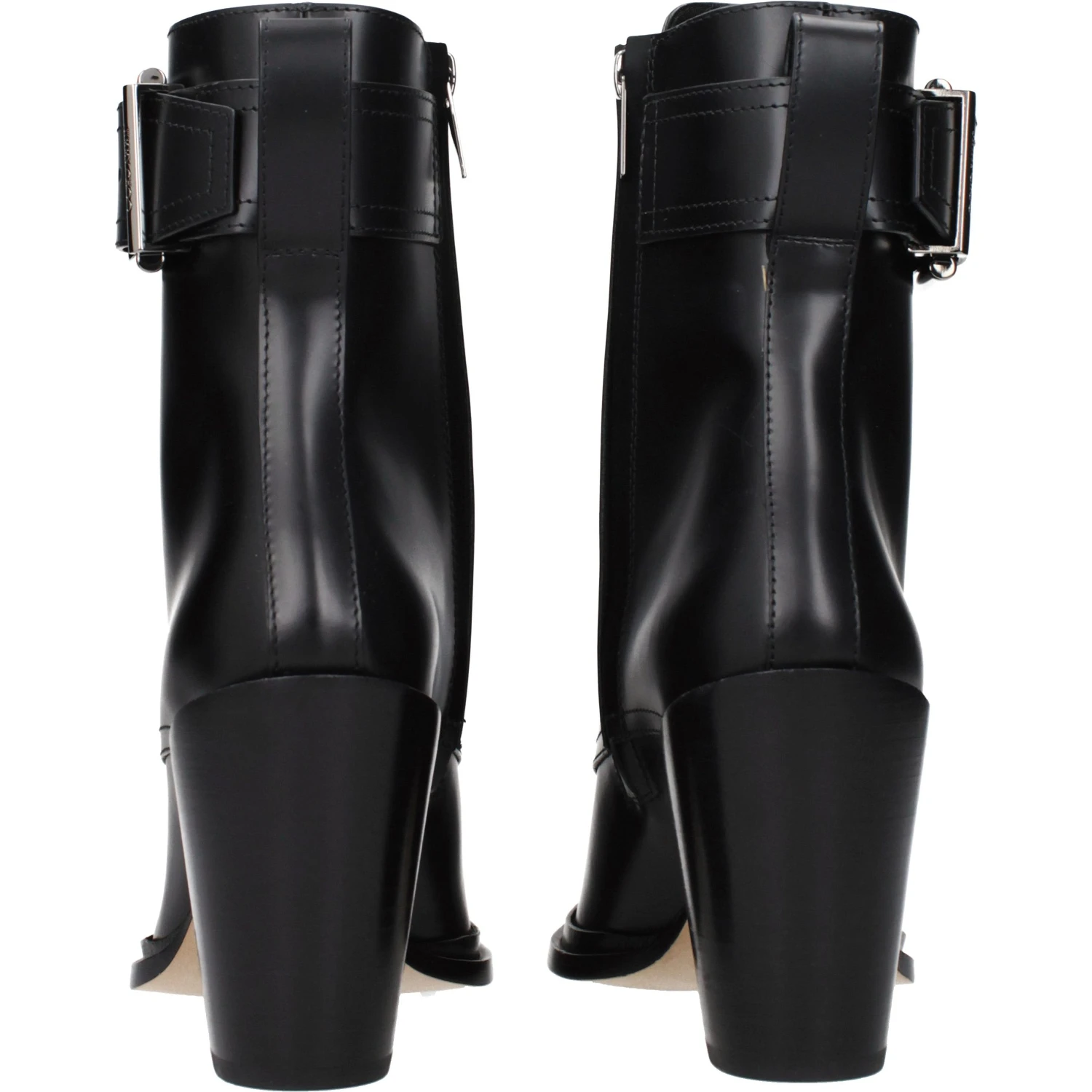 Black Leather Ankle Boots