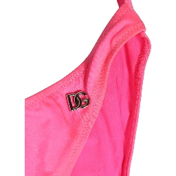 Pink Cut-Out High Leg One Piece Swimsuit Swimwear