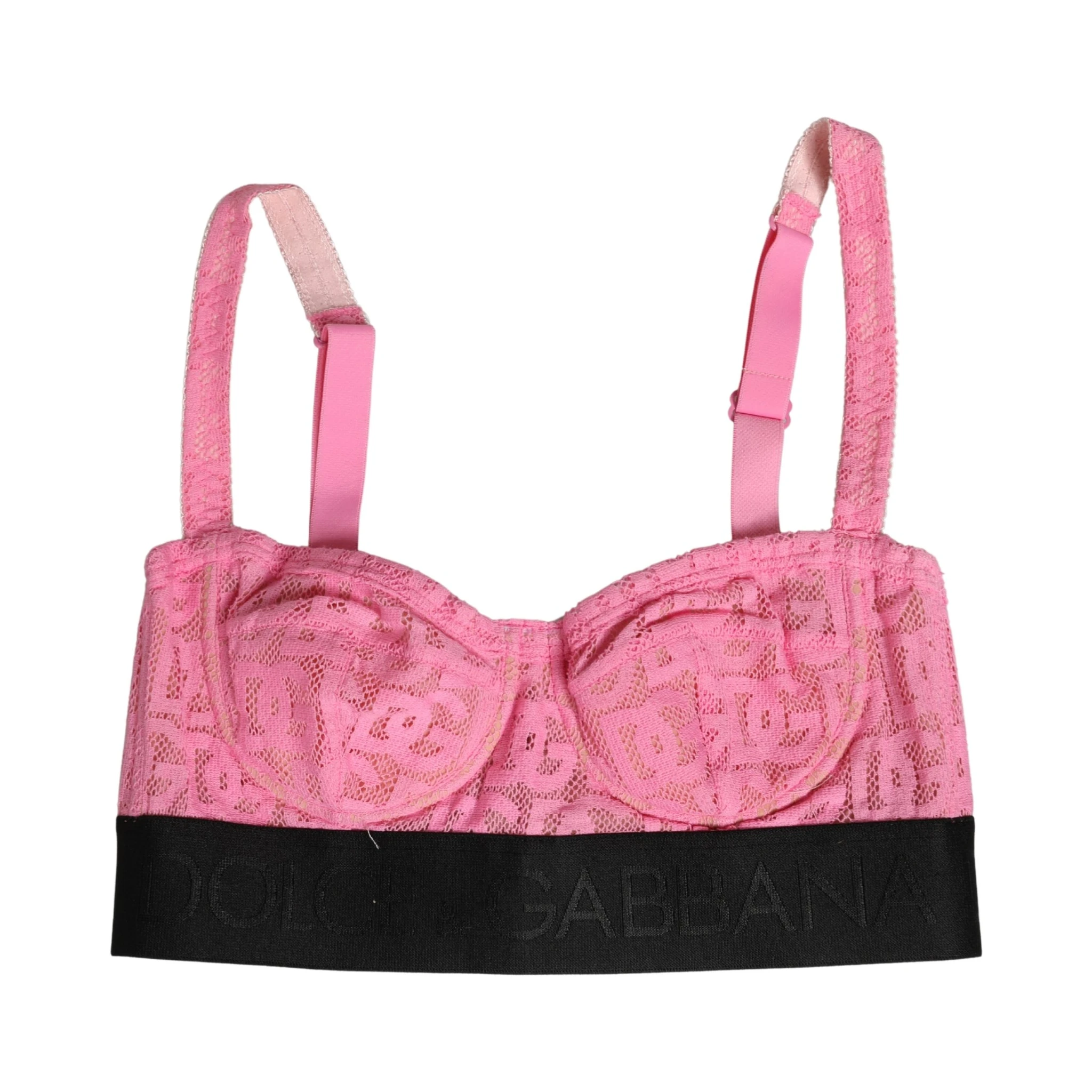 Pink Semi-Pad Underwire Balconette Bra Underwear