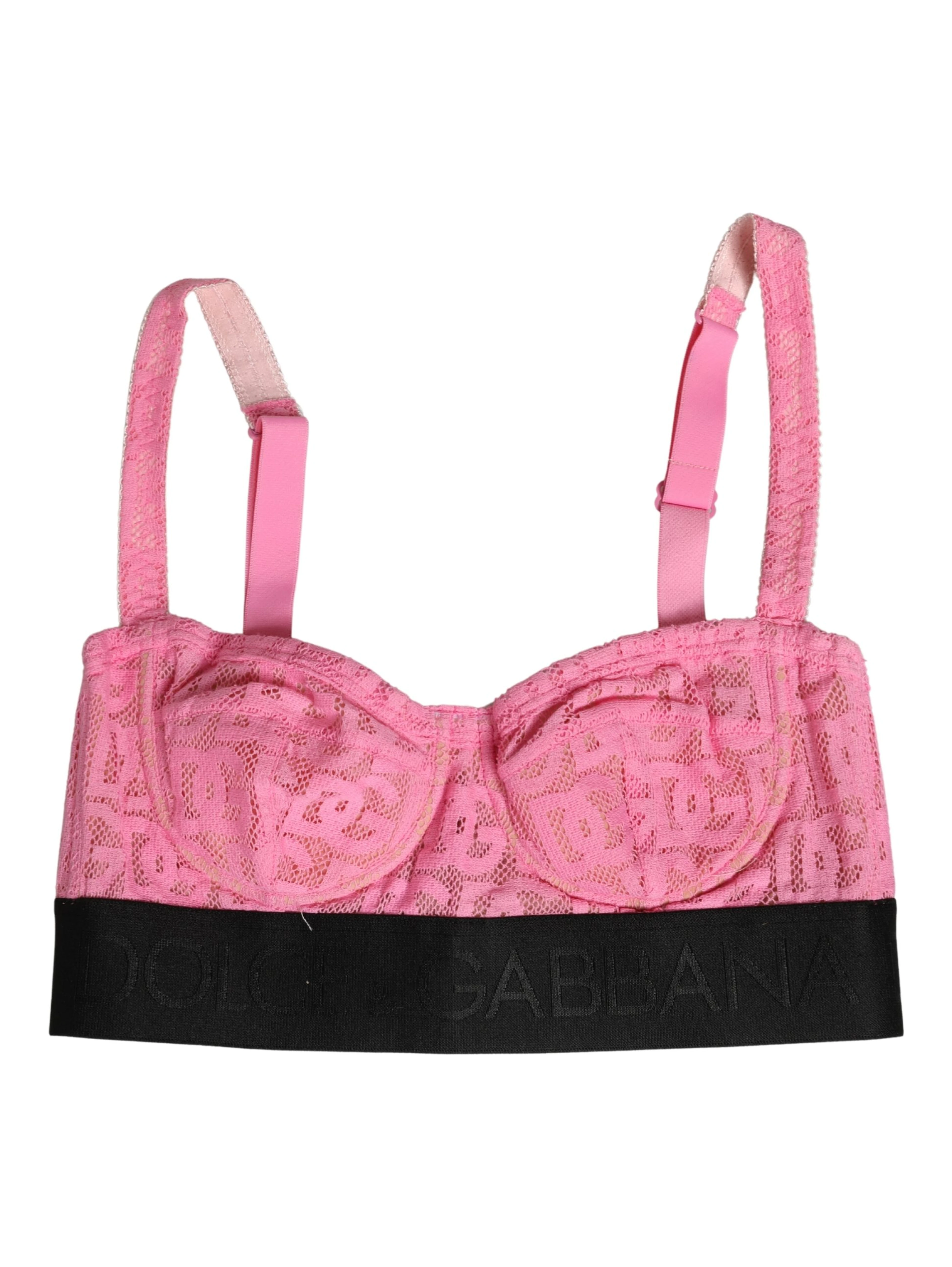 Pink Semi-Pad Underwire Balconette Bra Underwear