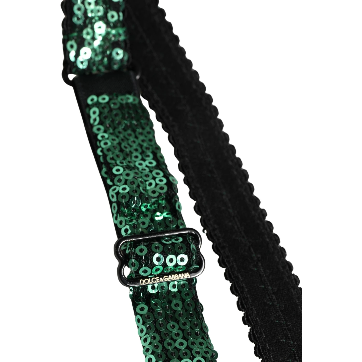 Green Sequined Nyon Balconnet Bra Underwear