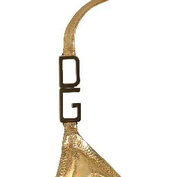 Gold-Tone Triangle Bikini Top DG Logo Swimwear