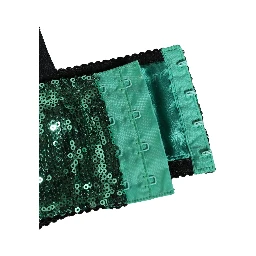 Green Sequined Nyon Balconnet Bra Underwear