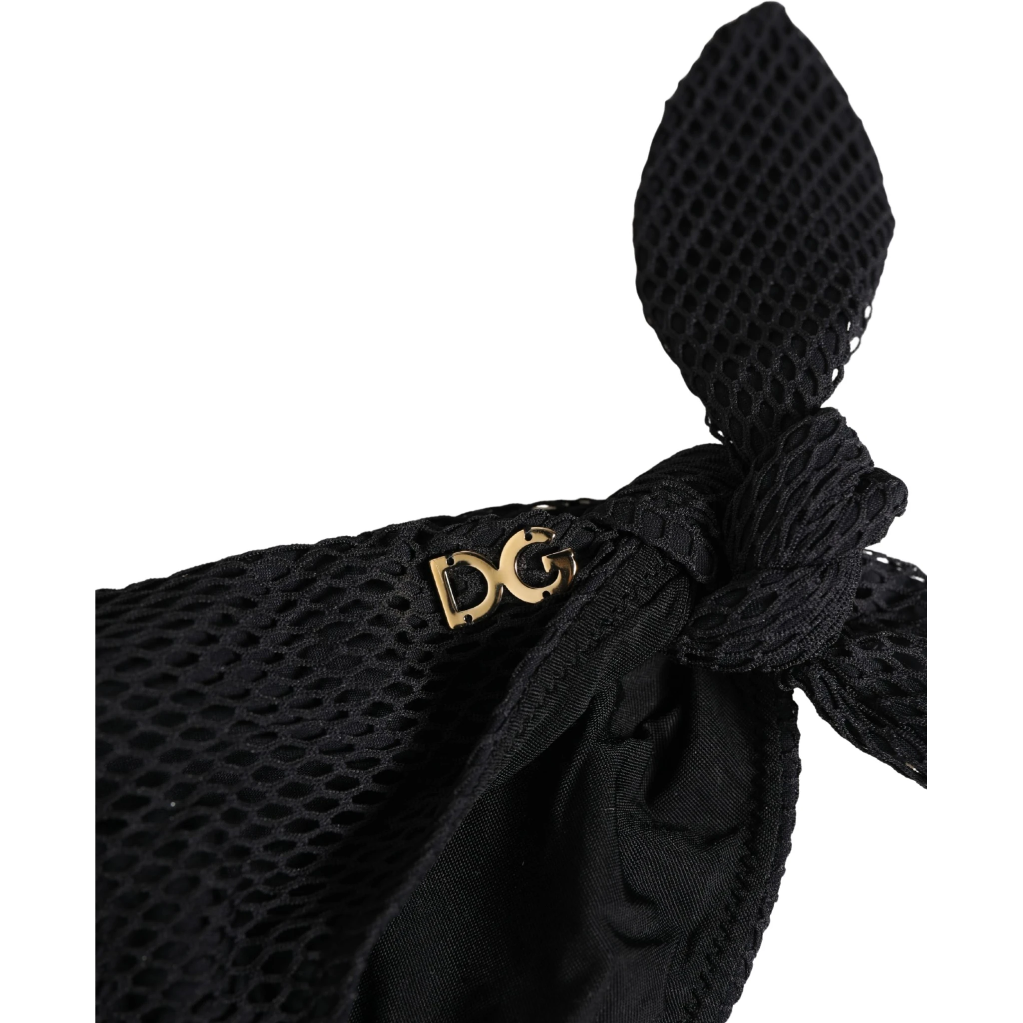 Swimwear Black Side-Tie Bikini Bottom DG Logo