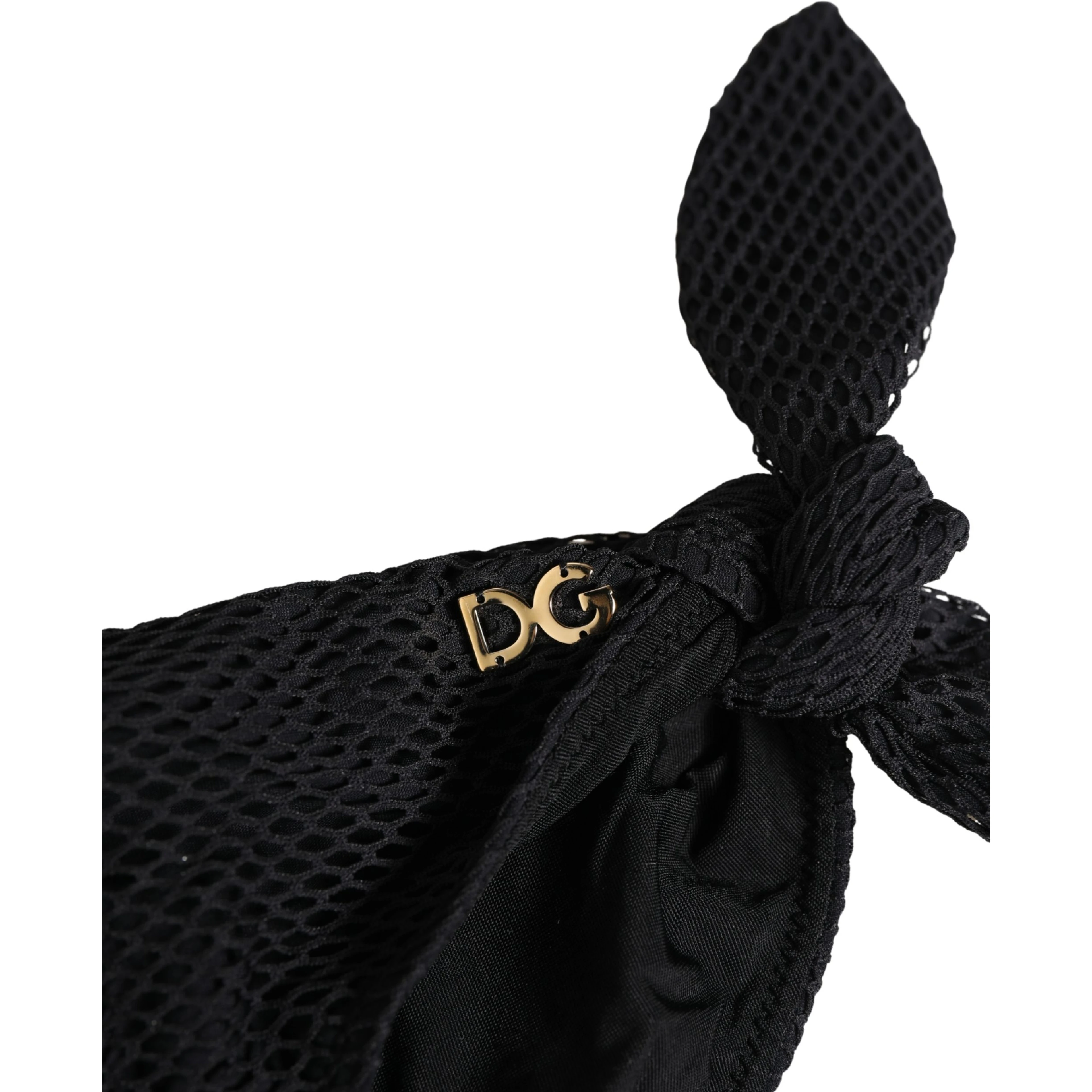 Swimwear Black Side-Tie Bikini Bottom DG Logo