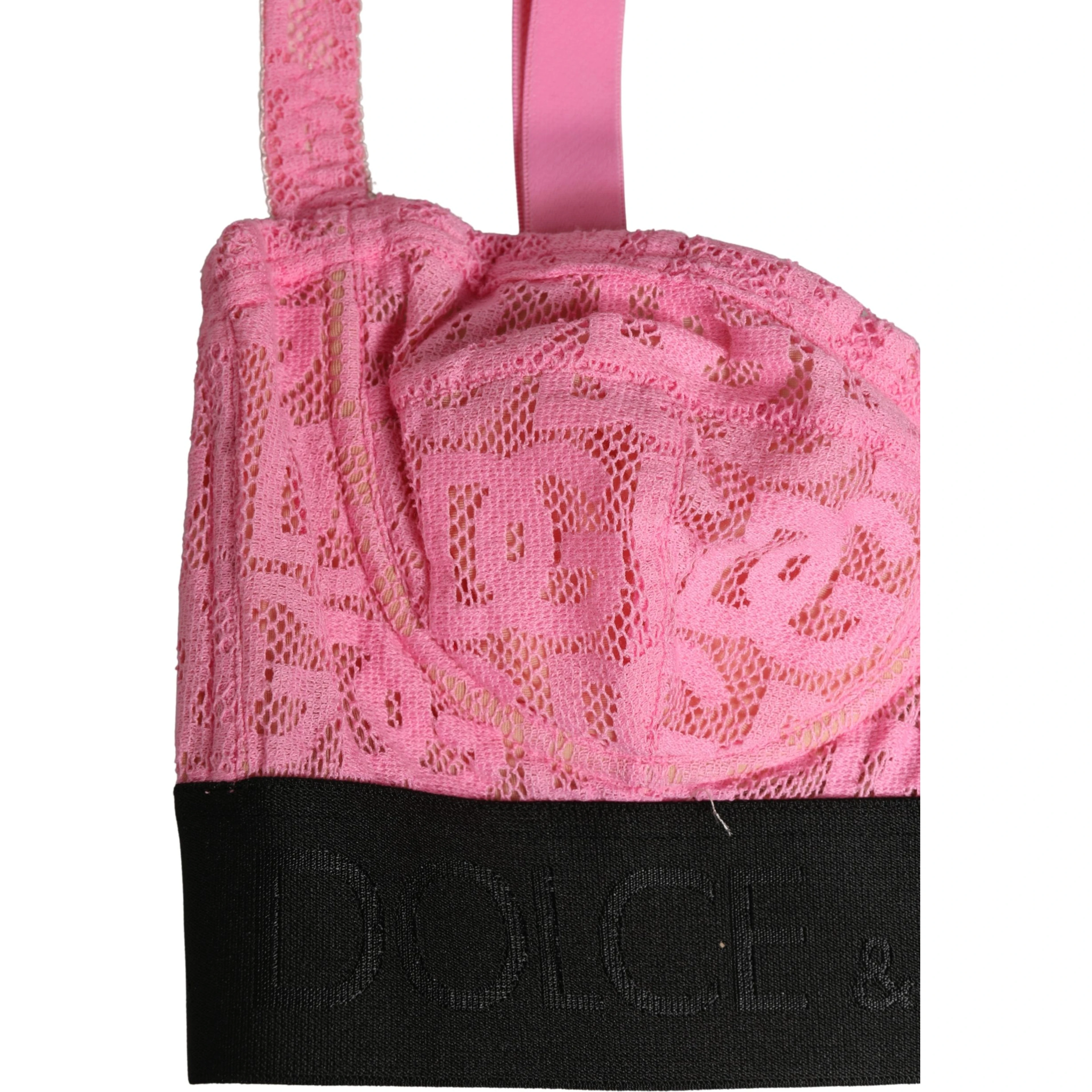 Pink Semi-Pad Underwire Balconette Bra Underwear