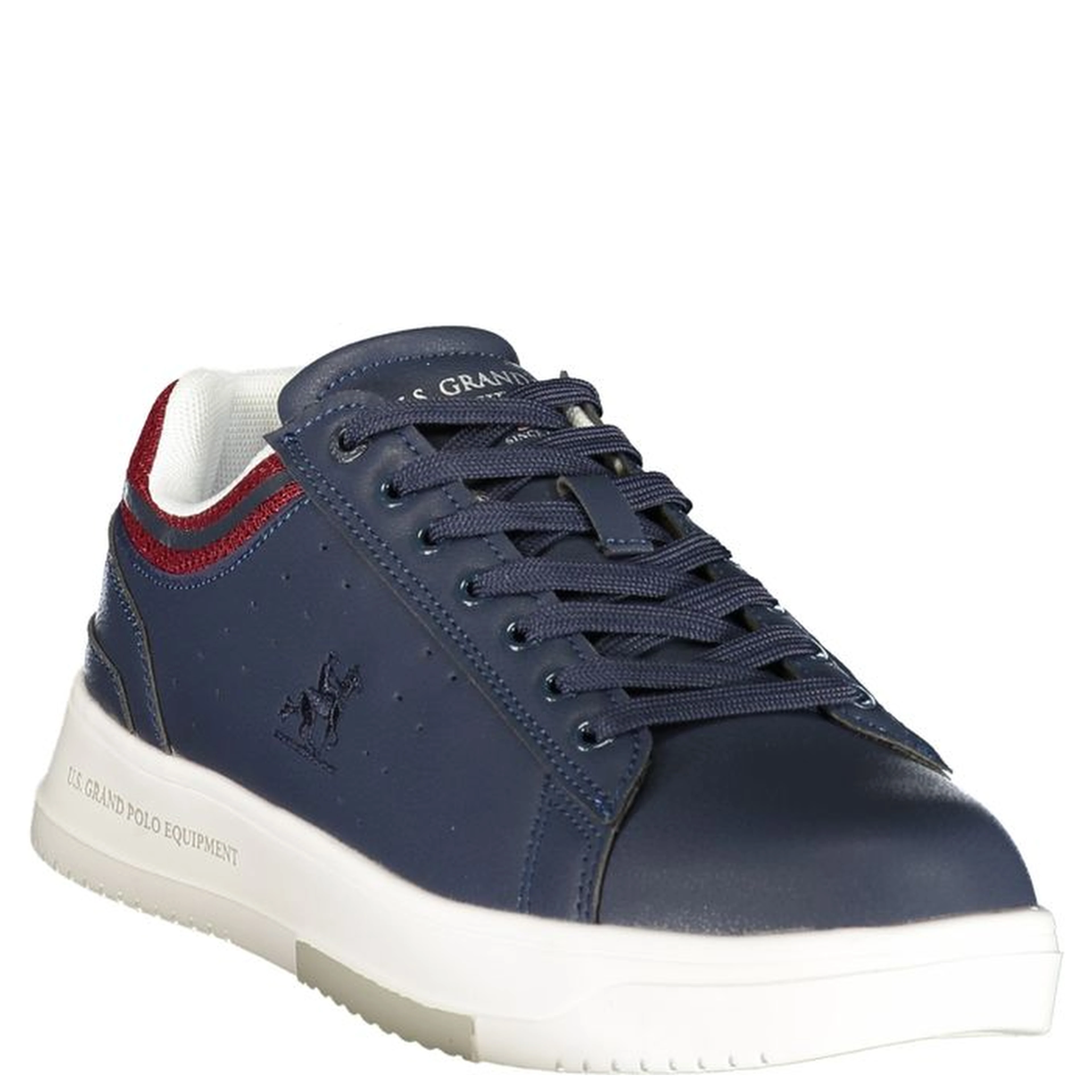 Blue Polyester Athletic Sneakers