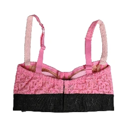 Pink Semi-Pad Underwire Balconette Bra Underwear