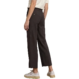 Brown Viscose Casual Pants