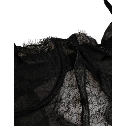 Black Silk Lace Lingerie Chemise Top Underwear