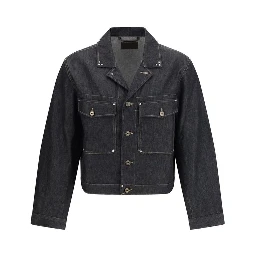 Black Cotton Denim Jacket