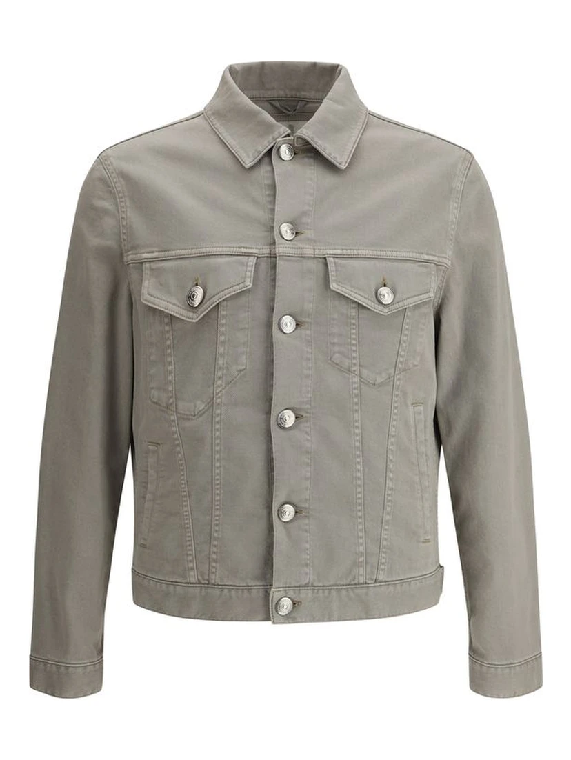 Bicolor Cotton Denim Jacket