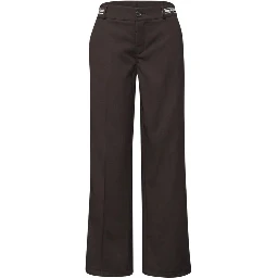 Brown Viscose Casual Pants