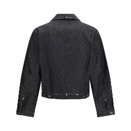 Black Cotton Denim Jacket