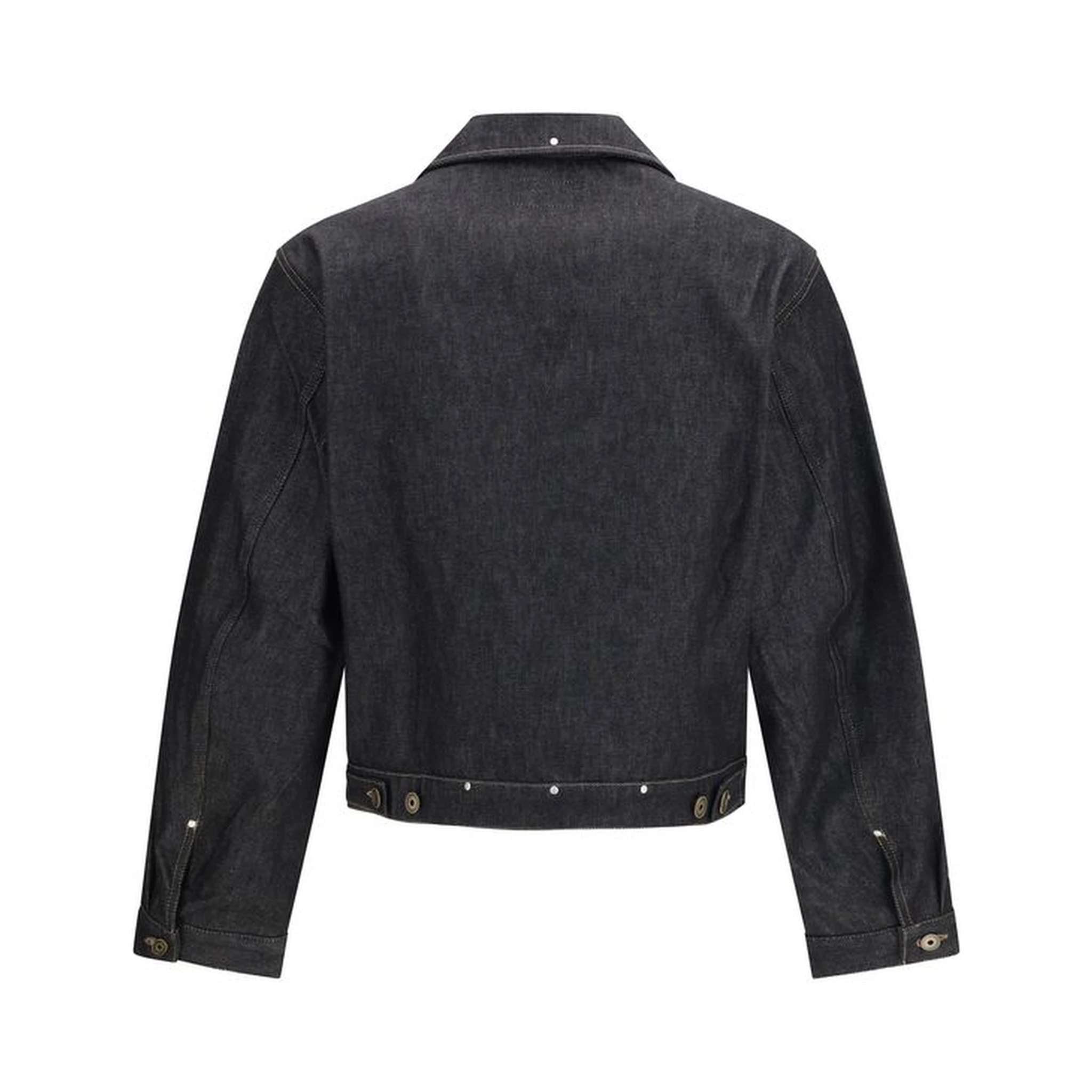 Black Cotton Denim Jacket
