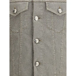 Bicolor Cotton Denim Jacket