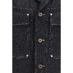 Black Cotton Denim Jacket