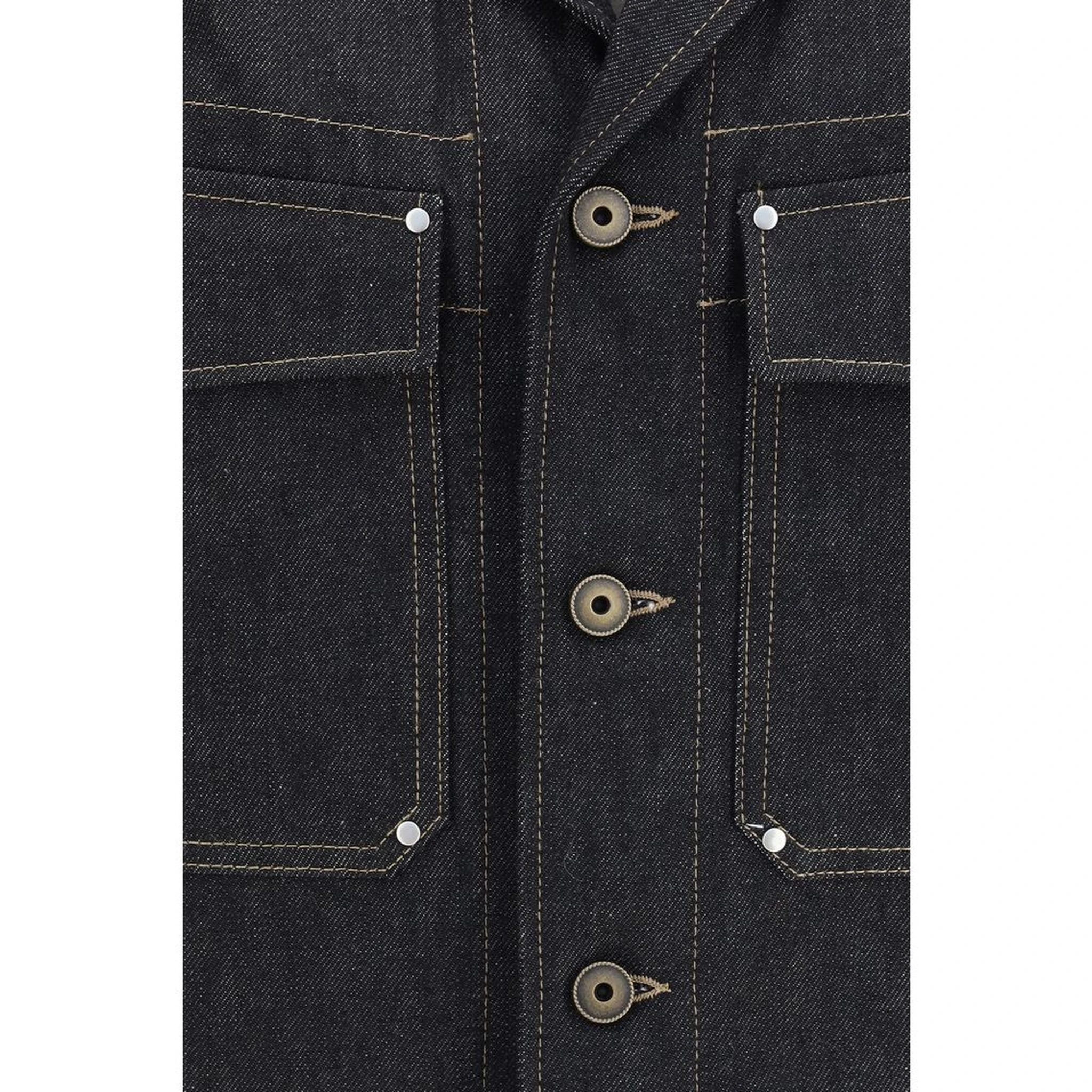 Black Cotton Denim Jacket