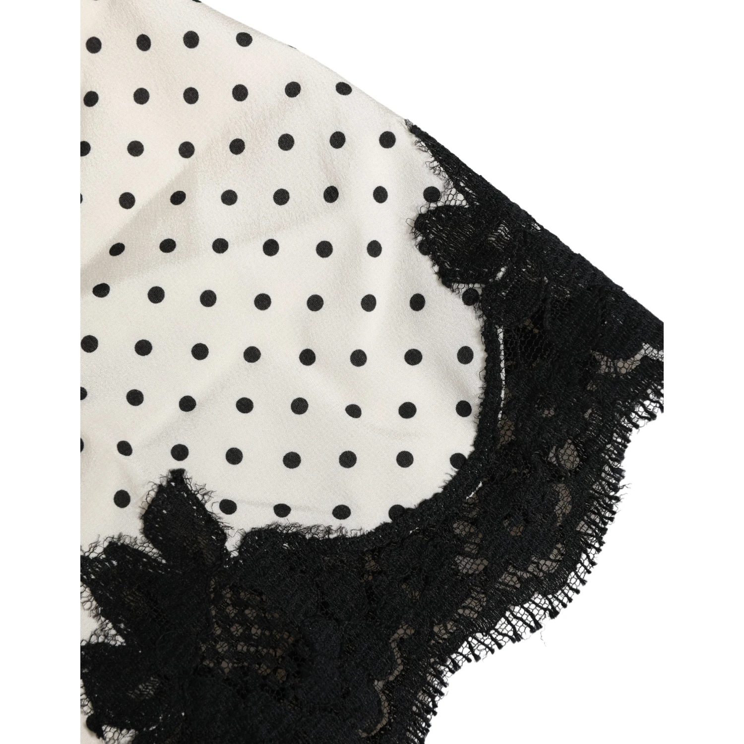 White Polka Dot Lace-Trimmed Camisole Top Underwear