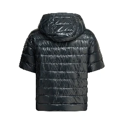 Reversible short sleeves down jacket