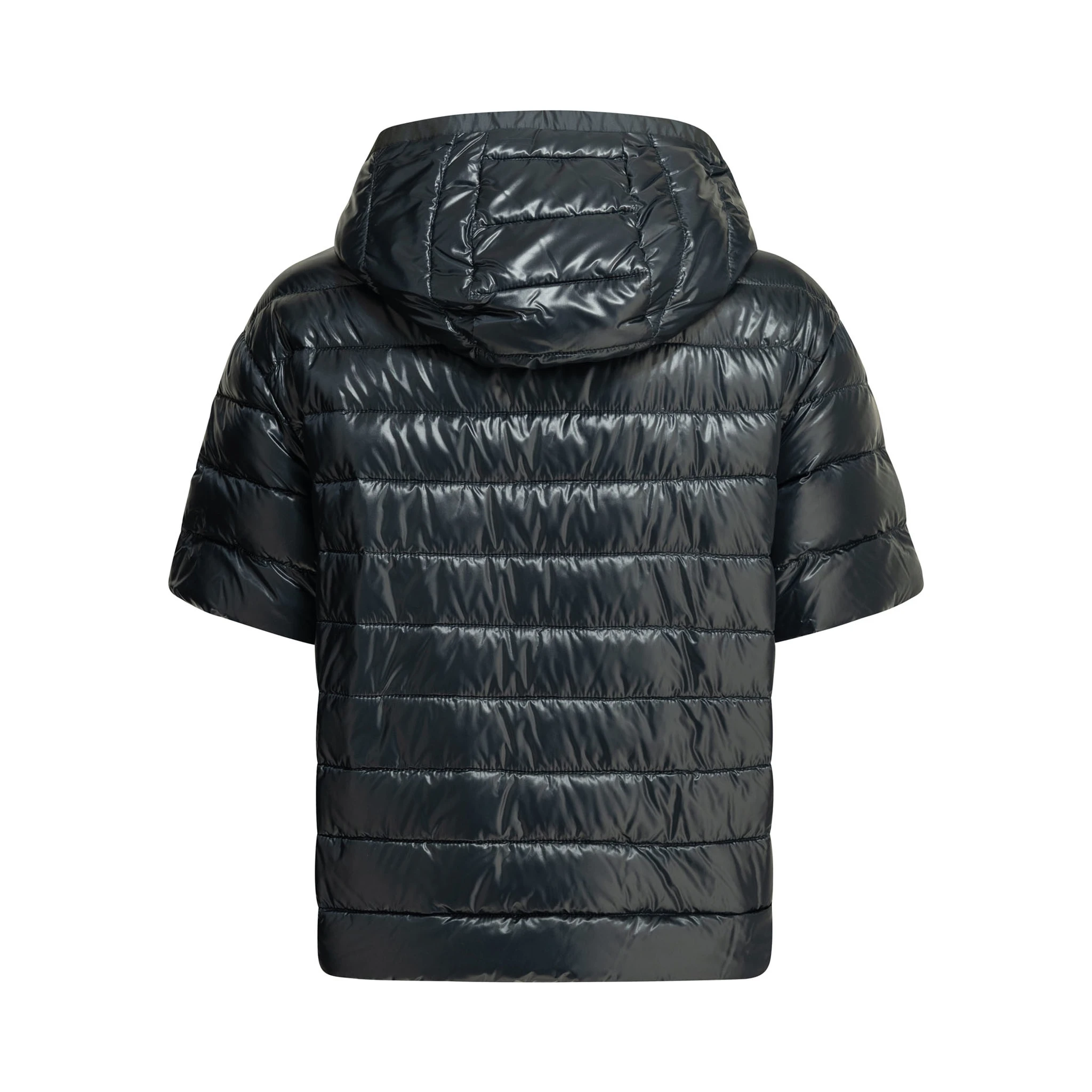 Reversible short sleeves down jacket