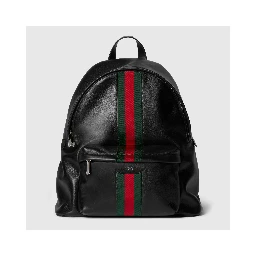 "Web Trademark" leather backpack