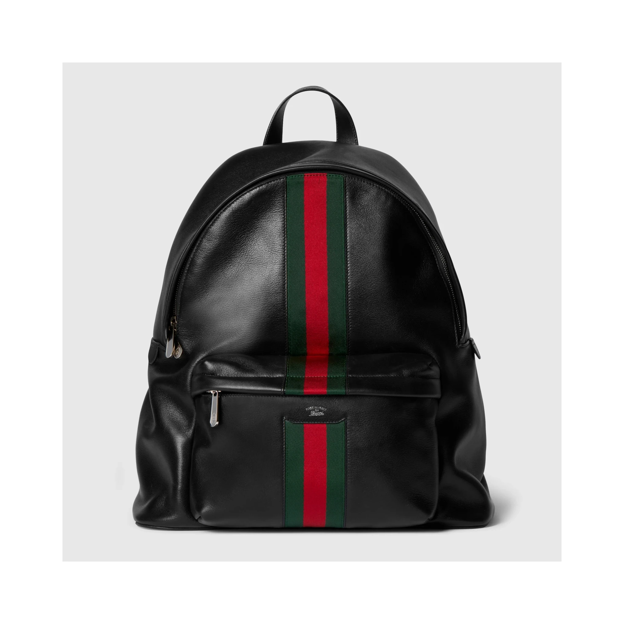 "Web Trademark" leather backpack