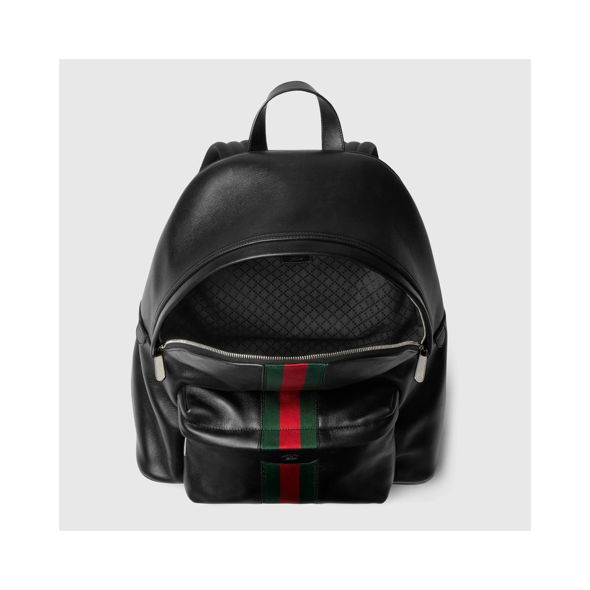 "Web Trademark" leather backpack