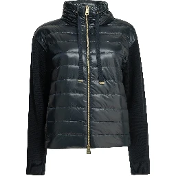 Zippered short down jacket