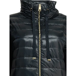 Zippered short down jacket