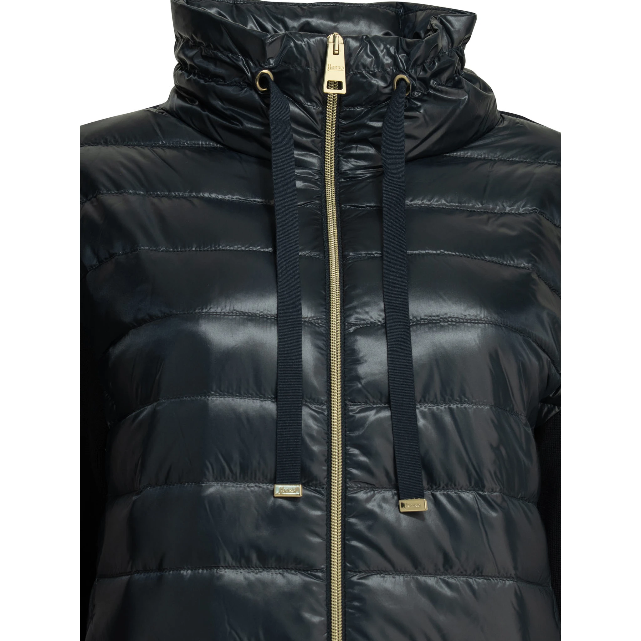 Zippered short down jacket